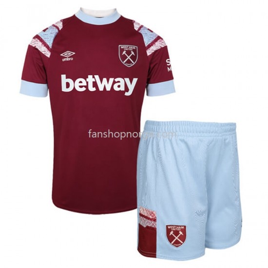 Billige Fotballdrakter West Ham United Barn Hjemmedrakt 2022-2023 Kortermet