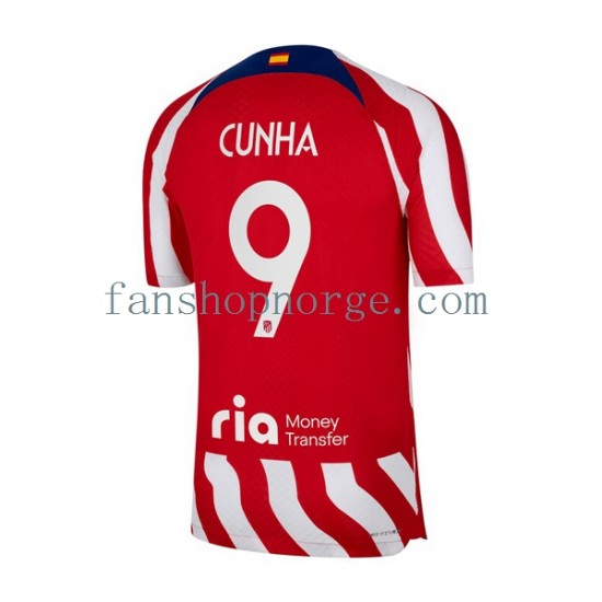 Billige Fotballdrakter Atlético Madrid Matheus Cunha 9 Herre Hjemmedrakt 2022-2023 Kortermet