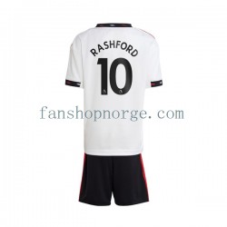 Billige Fotballdrakter Manchester United Rashford 10 Barn Bortedrakt 2022-2023 Kortermet