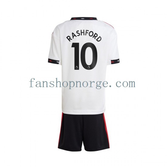 Billige Fotballdrakter Manchester United Rashford 10 Barn Bortedrakt 2022-2023 Kortermet