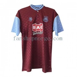 Billige Fotballdrakter West Ham United Retro Herre Hjemmedrakt 1989-1990 Kortermet