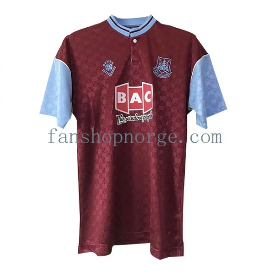Billige Fotballdrakter West Ham United Retro Herre Hjemmedrakt 1989-1990 Kortermet