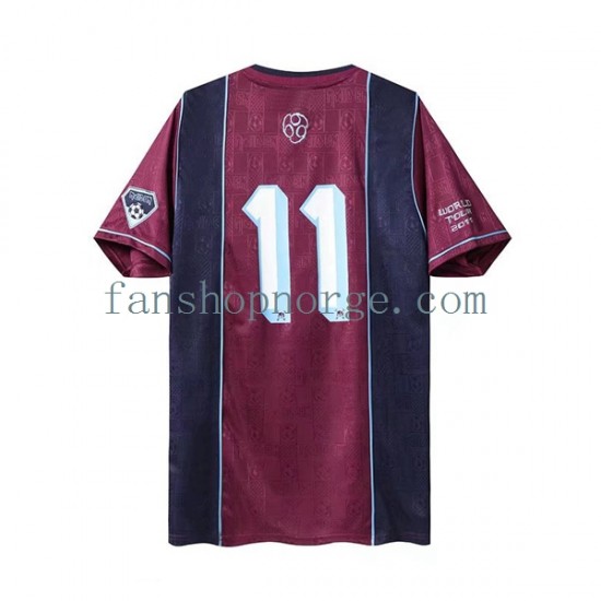 Billige Fotballdrakter West Ham United Iron Maiden Retro Herre Bortedrakt 2011 Kortermet