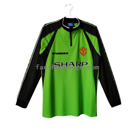 Billige Fotballdrakter Manchester United Keeper Retro Herre Hjemmedrakt 1998-1999 Langermet