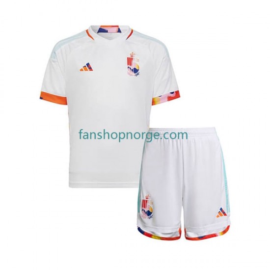 Billige Fotballdrakter Belgia Barn Bortedrakt World Cup 2022 Kortermet