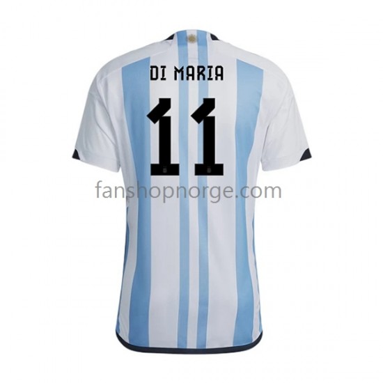 Billige Fotballdrakter Argentina Di Maria 11 Herre Hjemmedrakt World Cup 2022 Kortermet