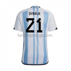 Billige Fotballdrakter Argentina Dybala 21 Herre Hjemmedrakt World Cup 2022 Kortermet