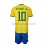 Billige Fotballdrakter Brasil Neymar JR 10 Barn Hjemmedrakt World Cup 2022 Kortermet