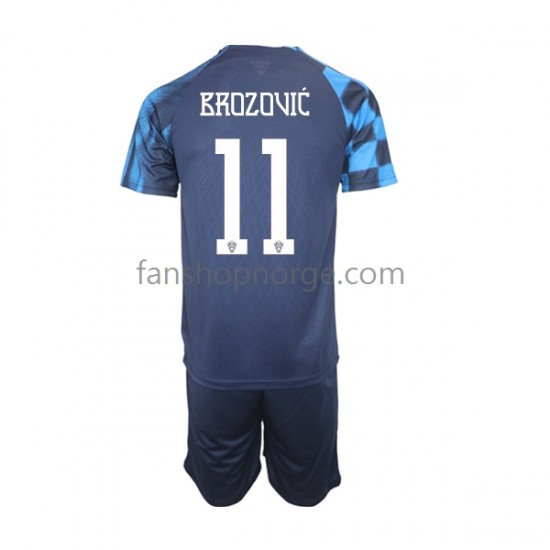 Billige Fotballdrakter Kroatia Brozovic 11 Barn Bortedrakt World Cup 2022 Kortermet