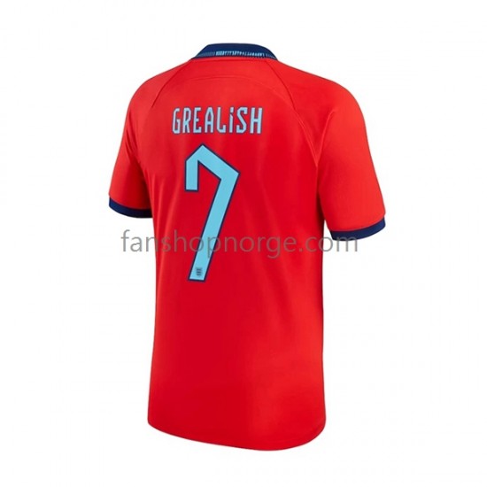 Billige Fotballdrakter England Grealish 7 Herre Bortedrakt World Cup 2022 Kortermet