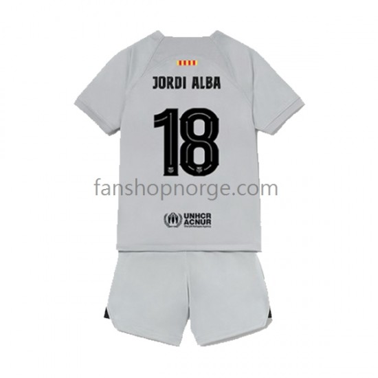 Billige Fotballdrakter FC Barcelona Jordi Alba 18 Barn Tredjedrakt 2022-2023 Kortermet