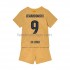 Billige Fotballdrakter FC Barcelona Lewandowski 9 Barn Bortedrakt 2022-2023 Kortermet