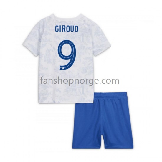 Billige Fotballdrakter Frankrike Olivier Giroud 9 Barn Bortedrakt World Cup 2022 Kortermet