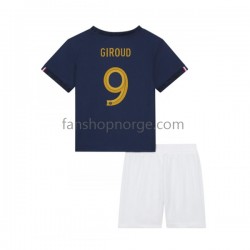 Billige Fotballdrakter Frankrike Olivier Giroud 9 Barn Hjemmedrakt World Cup 2022 Kortermet