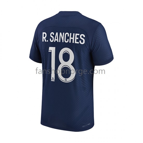 Billige Fotballdrakter Paris Saint-Germain R.Sanches 18 Herre Hjemmedrakt 2022-2023 Kortermet