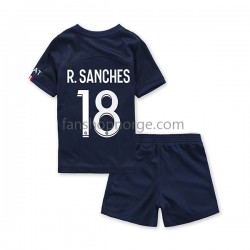 Billige Fotballdrakter Paris Saint-Germain R.Sanches 18 Barn Hjemmedrakt 2022-2023 Kortermet