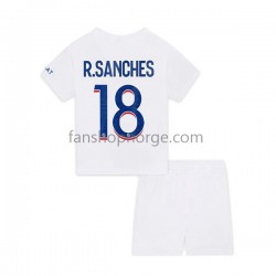 Billige Fotballdrakter Paris Saint-Germain R.Sanches 18 Barn Tredjedrakt 2022-2023 Kortermet