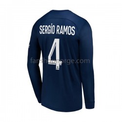 Billige Fotballdrakter Paris Saint-Germain Sergio Ramos 4 Herre Hjemmedrakt 2022-2023 Langermet