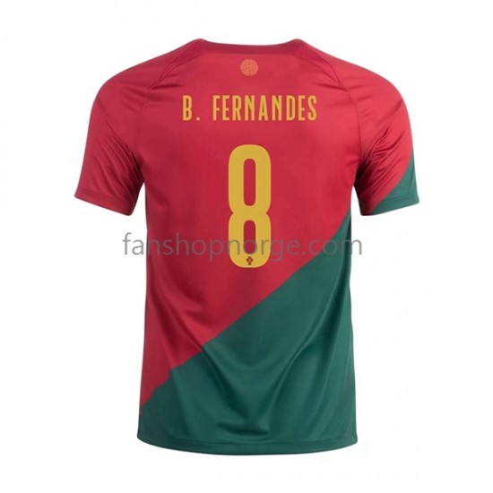 Billige Fotballdrakter Portugal B.Fernandes 8 Herre Hjemmedrakt World Cup 2022 Kortermet