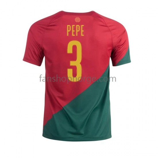 Billige Fotballdrakter Portugal PEPE 3 Herre Hjemmedrakt World Cup 2022 Kortermet