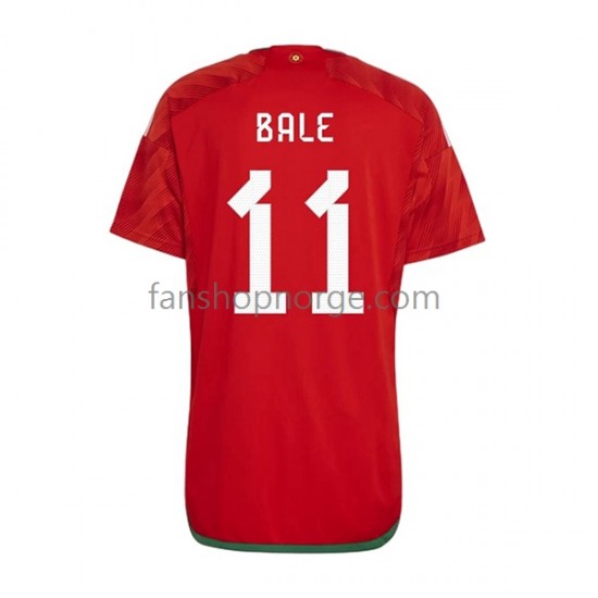 Billige Fotballdrakter Wales Bale 11 Herre Hjemmedrakt World Cup 2022 Kortermet