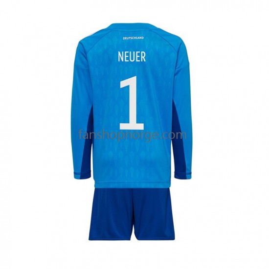 Billige Fotballdrakter Tyskland Manuel Neuer 1 Keeper Barn Hjemmedrakt World Cup 2022 Langermet