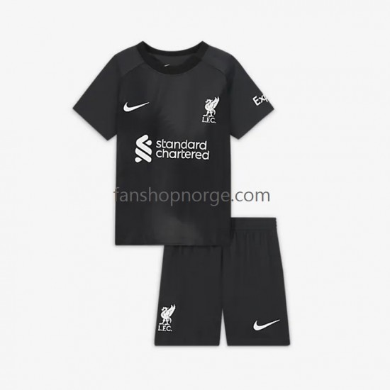 Billige Fotballdrakter Liverpool Keeper Barn Bortedrakt 2022-2023 Kortermet