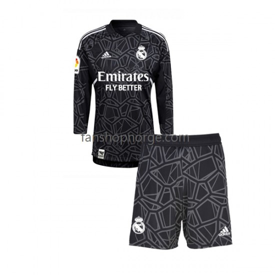 Billige Fotballdrakter Real Madrid Keeper Barn Bortedrakt 2022-2023 Langermet