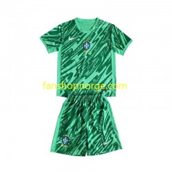 Billige Fotballdrakter Brasil Keeper Barn Tredjedrakt 2024 Kortermet
