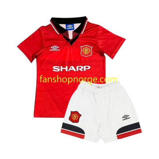 Billige Fotballdrakter Manchester United Retro Barn Hjemmedrakt 1994 Kortermet