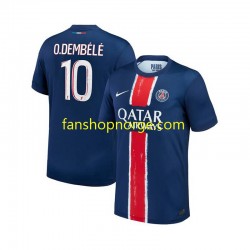 Billige Fotballdrakter Paris Saint-Germain Ousmane Dembele 10 Herre Hjemmedrakt 2024-2025 Kortermet