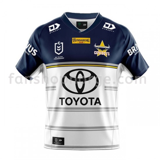 Billige Fotballdrakter North Queensland Cowboys Rugby Bortedrakt 2021 Kortermet
